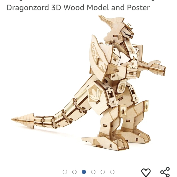 IncrediBuilds: Power Rangers: Dragonzord 3D Wood Model and Poster - Picture 9 of 12